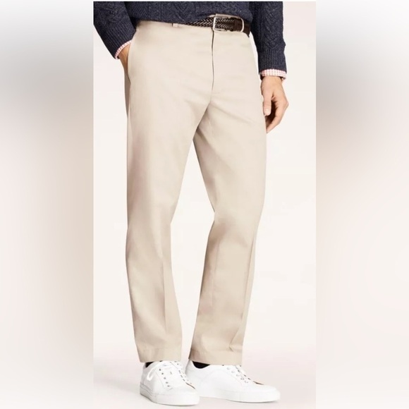 Brooks Brothers Clark Advantage Chino  Mens Khaki Chinos Pants 34X30 (1392) - Picture 1 of 8